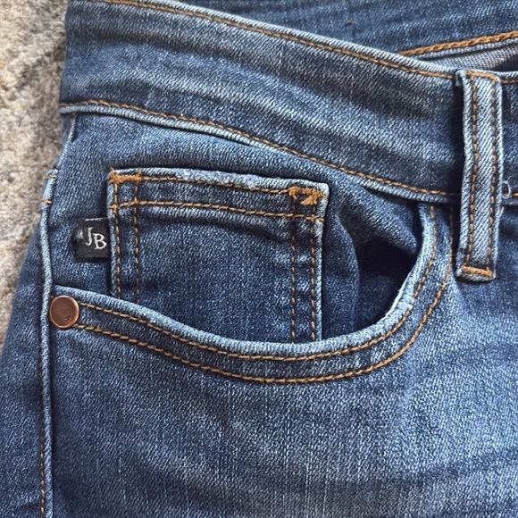 Judy Blue Ankle Cropped Blue Jeans with Rolled Hems - skinny fit Capri - 7/28 - Picture 4 of 8